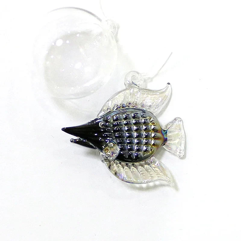 Aquarium Decor Floating Marine Animal Mini Figurine Pendant Cute Glass Ocean Fish Starfish Sea Star Crab Clownfish Ray