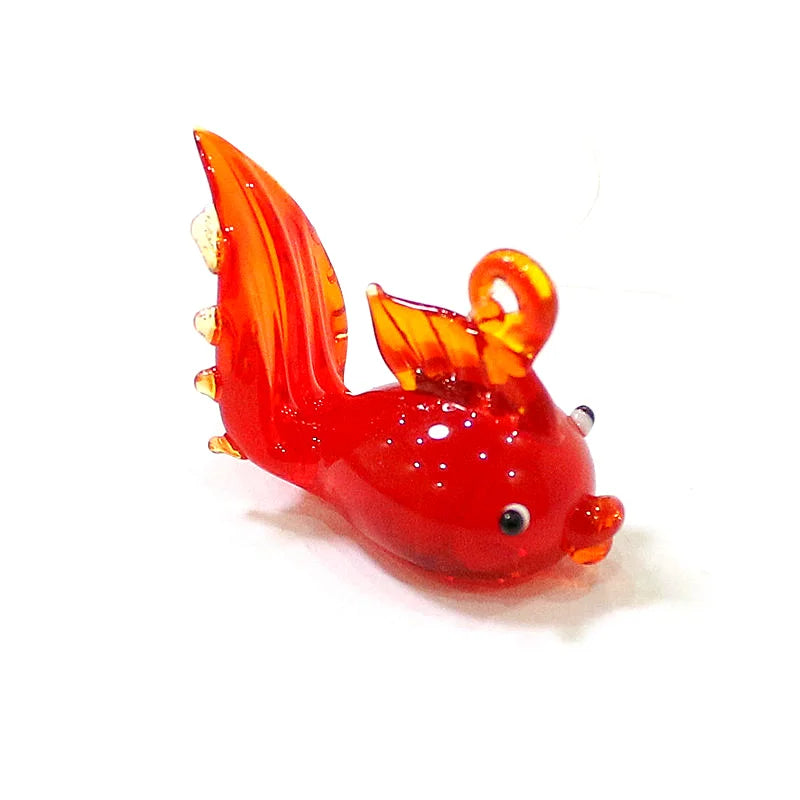 Aquarium Decor Floating Marine Animal Mini Figurine Pendant Cute Glass Ocean Fish Starfish Sea Star Crab Clownfish Ray