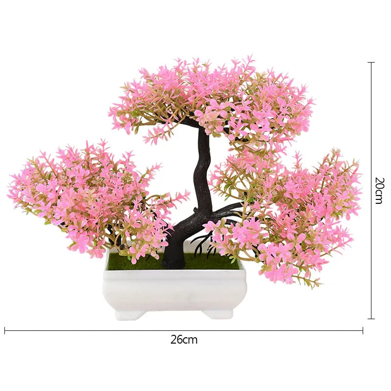 Artificial Plants Bonsai Small Tree Pot Fake Plant Flowers Potted Ornaments For Home Room Table Decoration Hotel Garden