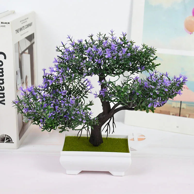 Artificial Plants Bonsai Small Tree Pot Fake Plant Flowers Potted Ornaments For Home Room Table Decoration Hotel Garden