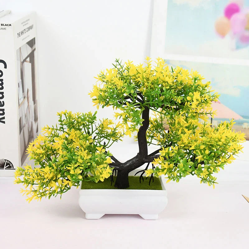 Artificial Plants Bonsai Small Tree Pot Fake Plant Flowers Potted Ornaments For Home Room Table Decoration Hotel Garden