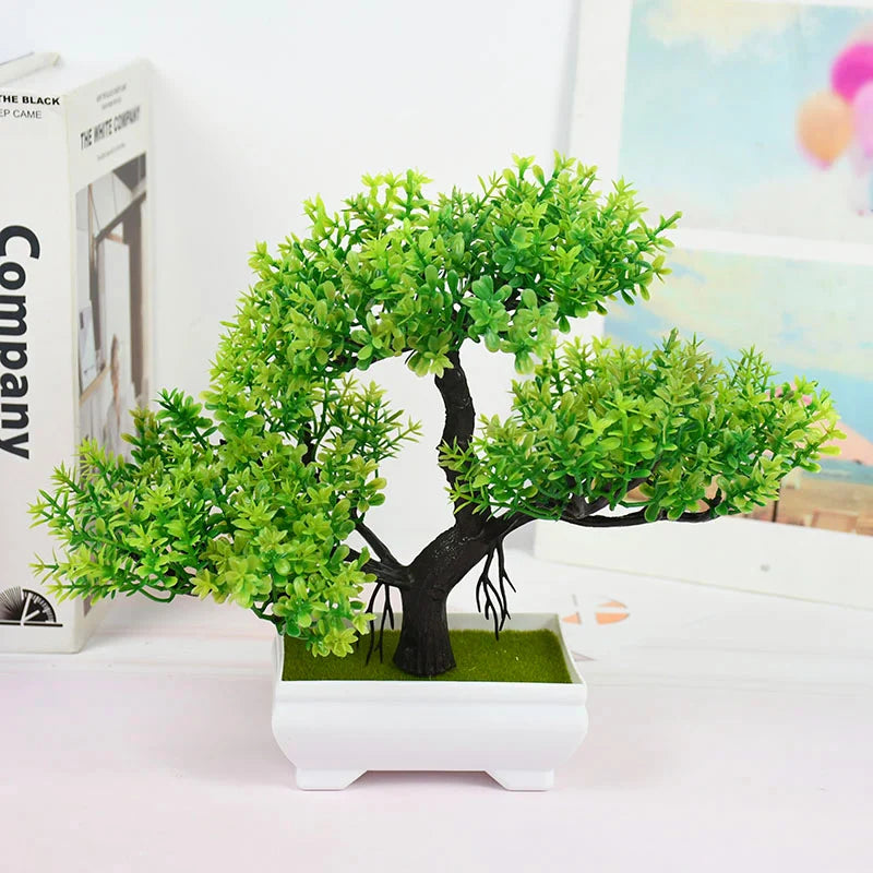 Artificial Plants Bonsai Small Tree Pot Fake Plant Flowers Potted Ornaments For Home Room Table Decoration Hotel Garden