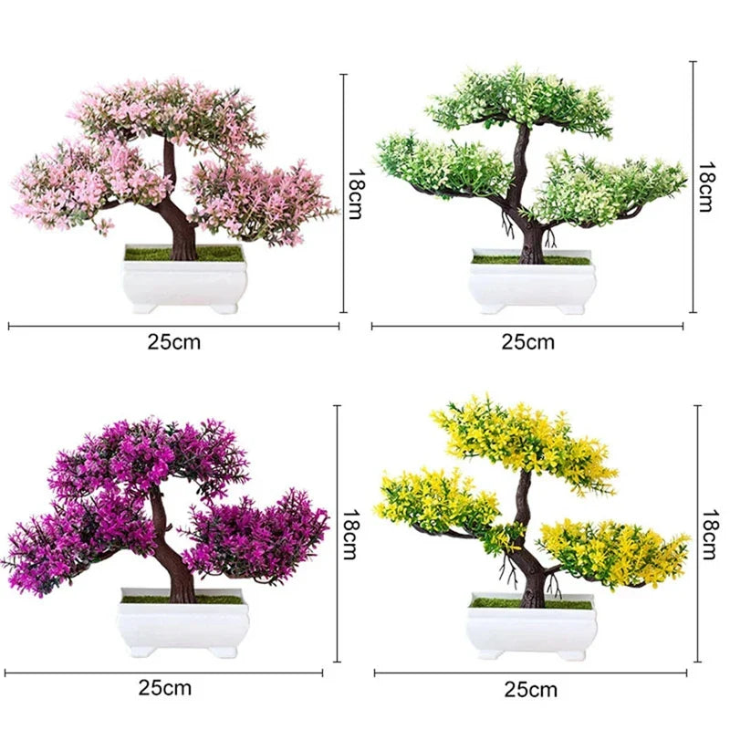 Artificial Plants Bonsai Small Tree Pot Fake Plant Flowers Potted Ornaments For Home Room Table Decoration Hotel Garden