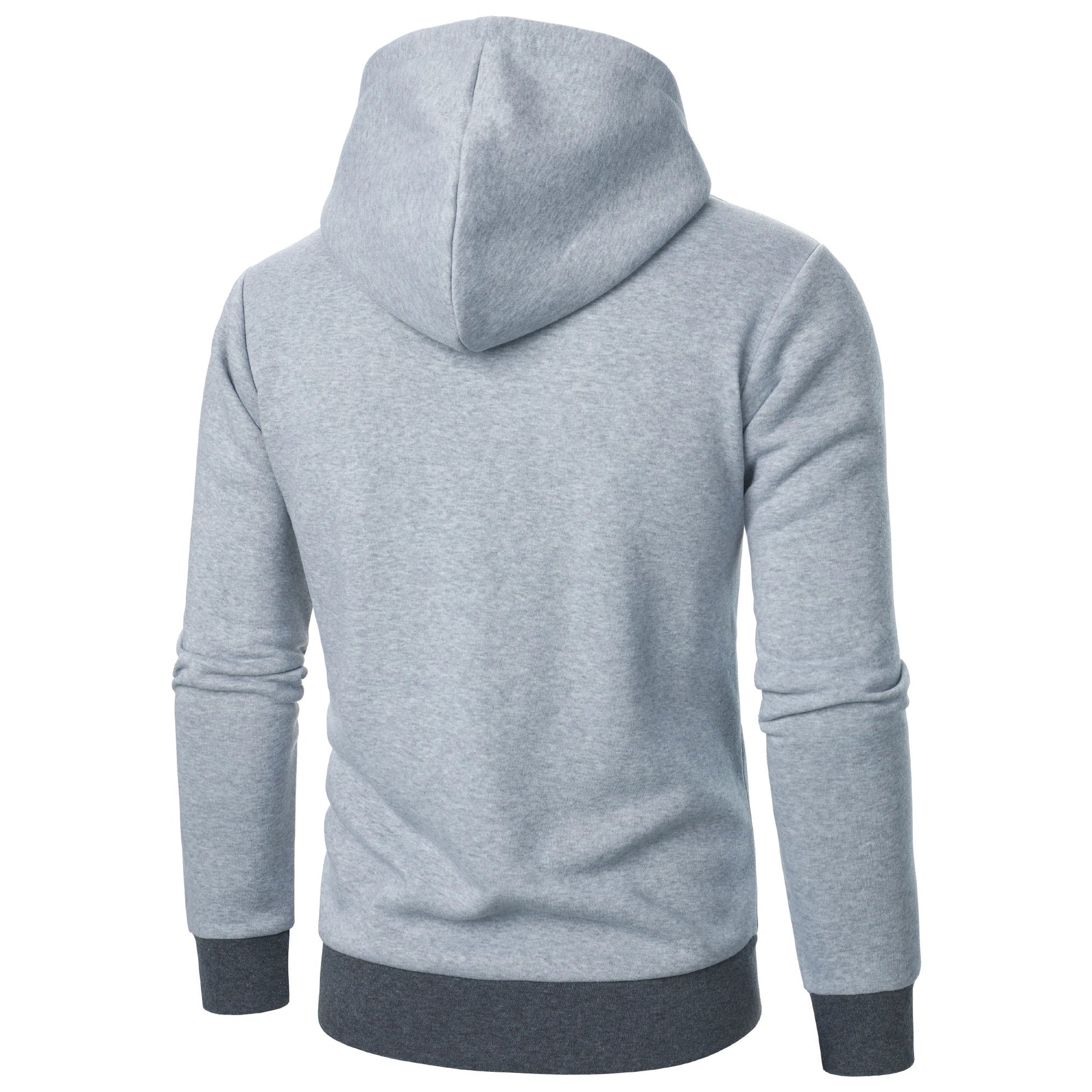 Autumn and winter men’s casual sports color matching zipper hoodie