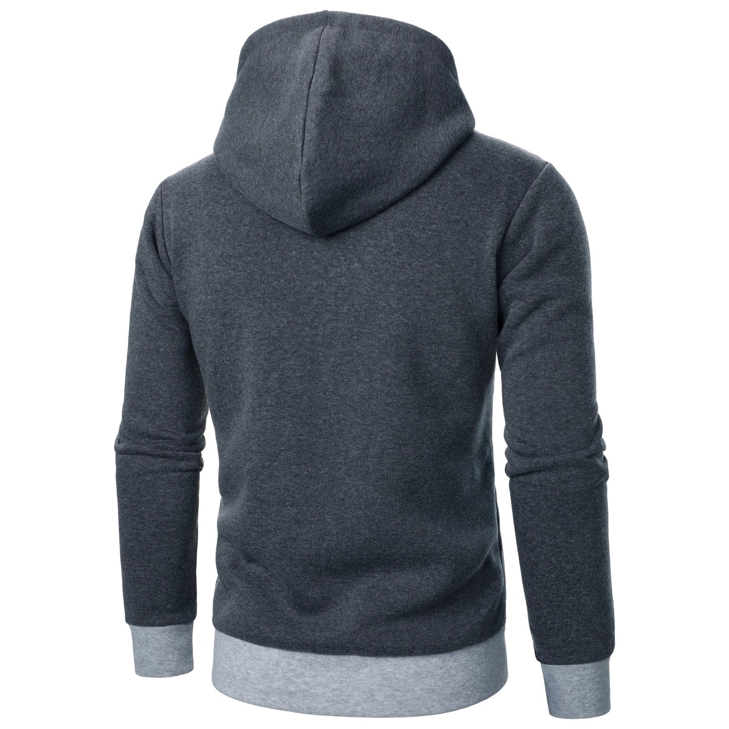 Autumn and winter men’s casual sports color matching zipper hoodie