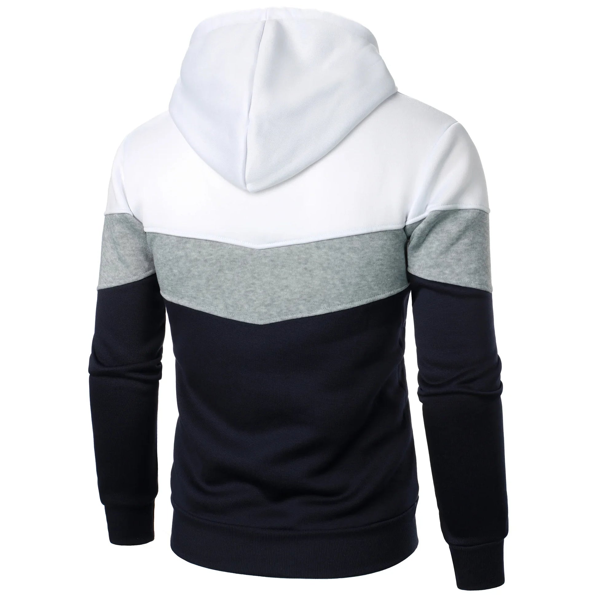 Autumn and winter men’s color match color fashion hoodie men’s casual sports shirt