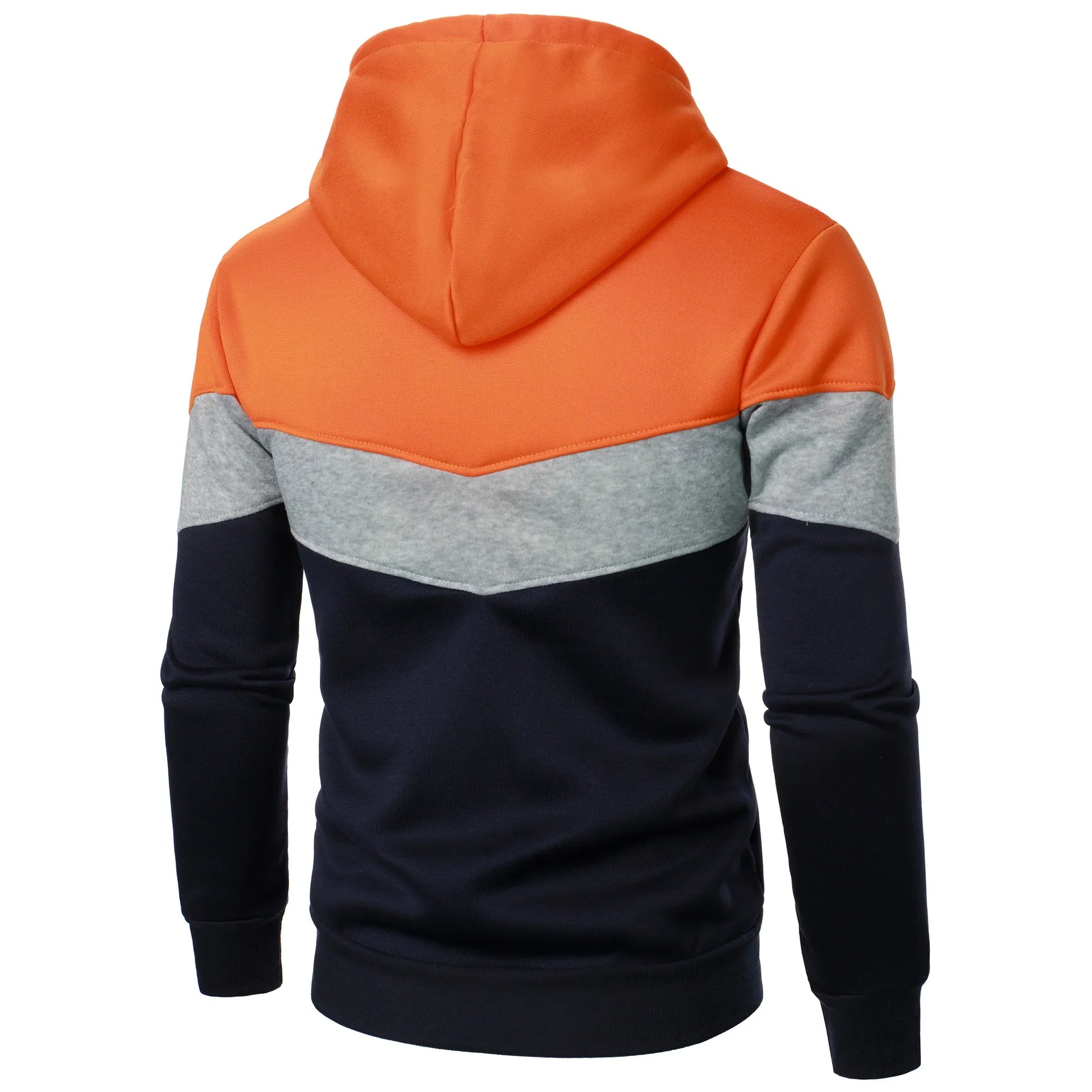 Autumn and winter men’s color match color fashion hoodie men’s casual sports shirt