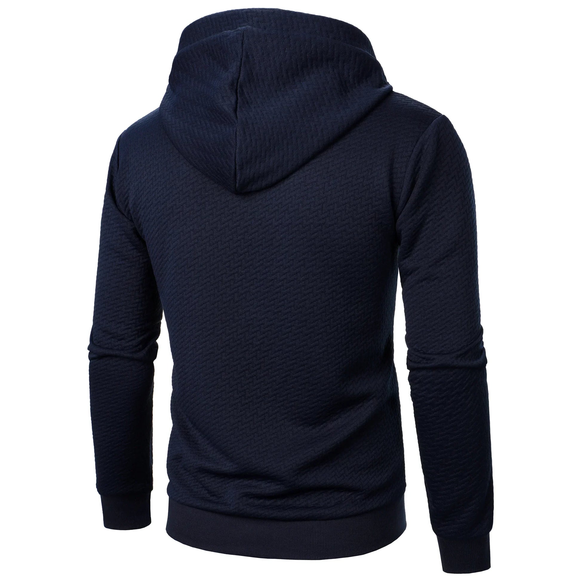 Autumn/Winter men’s jacquard plaid hoodie long sleeve hoodie warm color hooded sweatshirt coat