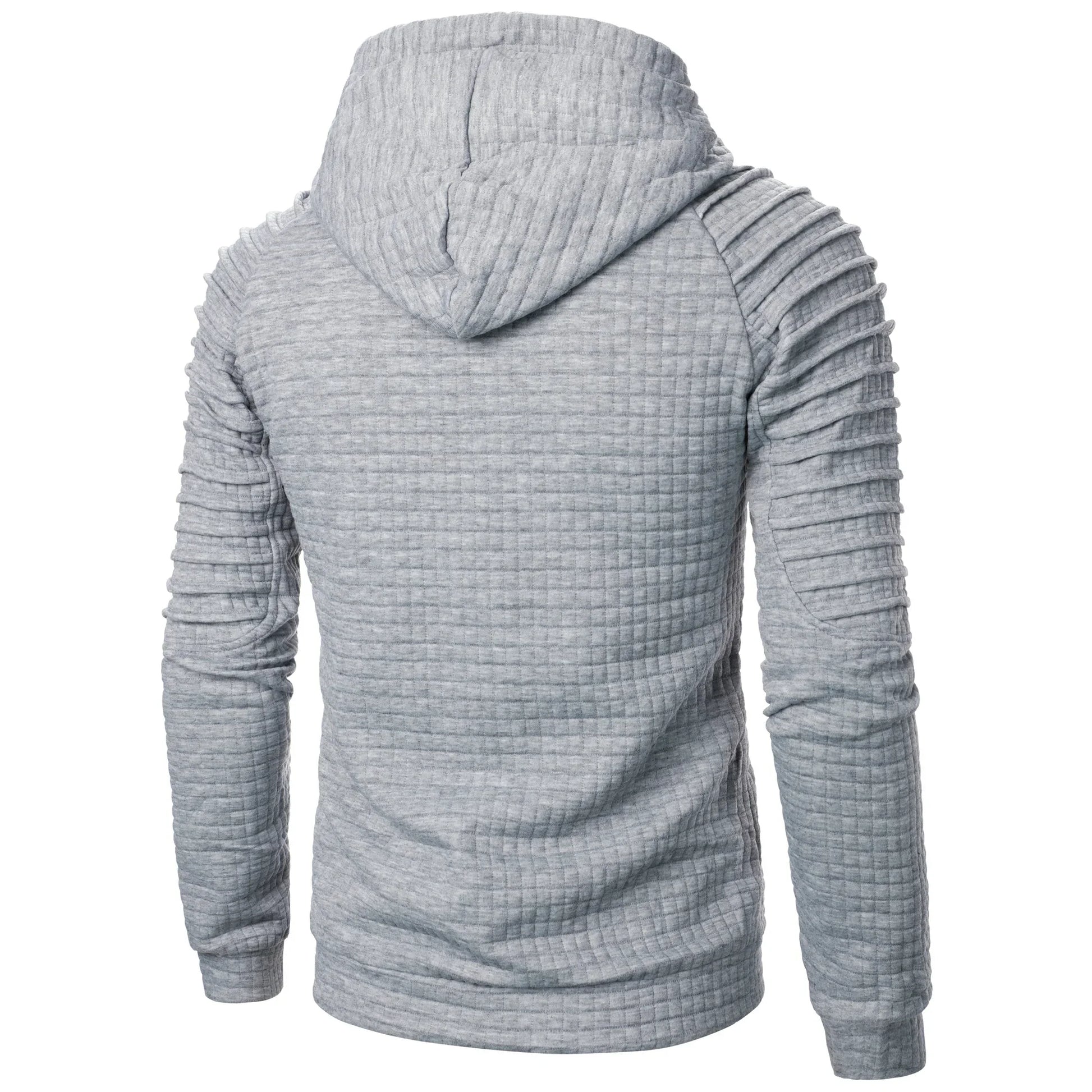 Autumn/Winter men’s jacquard plaid hoodie long sleeve hoodie warm color hooded sweatshirt coat