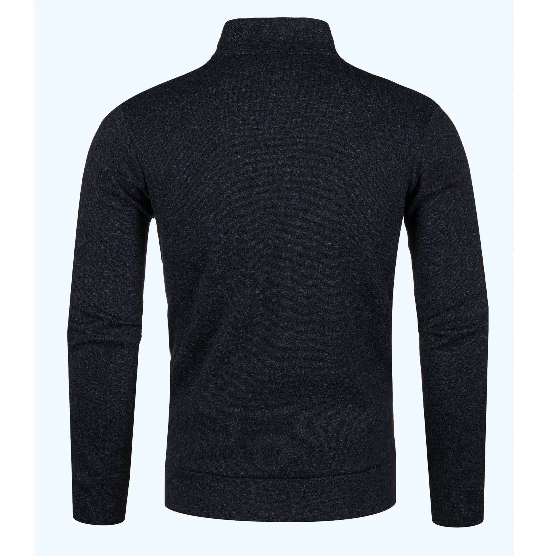 Autumn and winter men’s stand-up collar striped zipper knit top fashion color matching