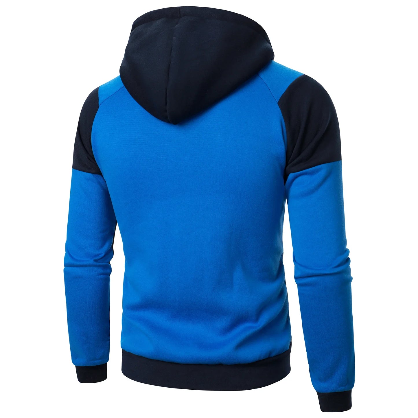 Autumn and winter sports spliced top casual long sleeve hooded sports men’s style