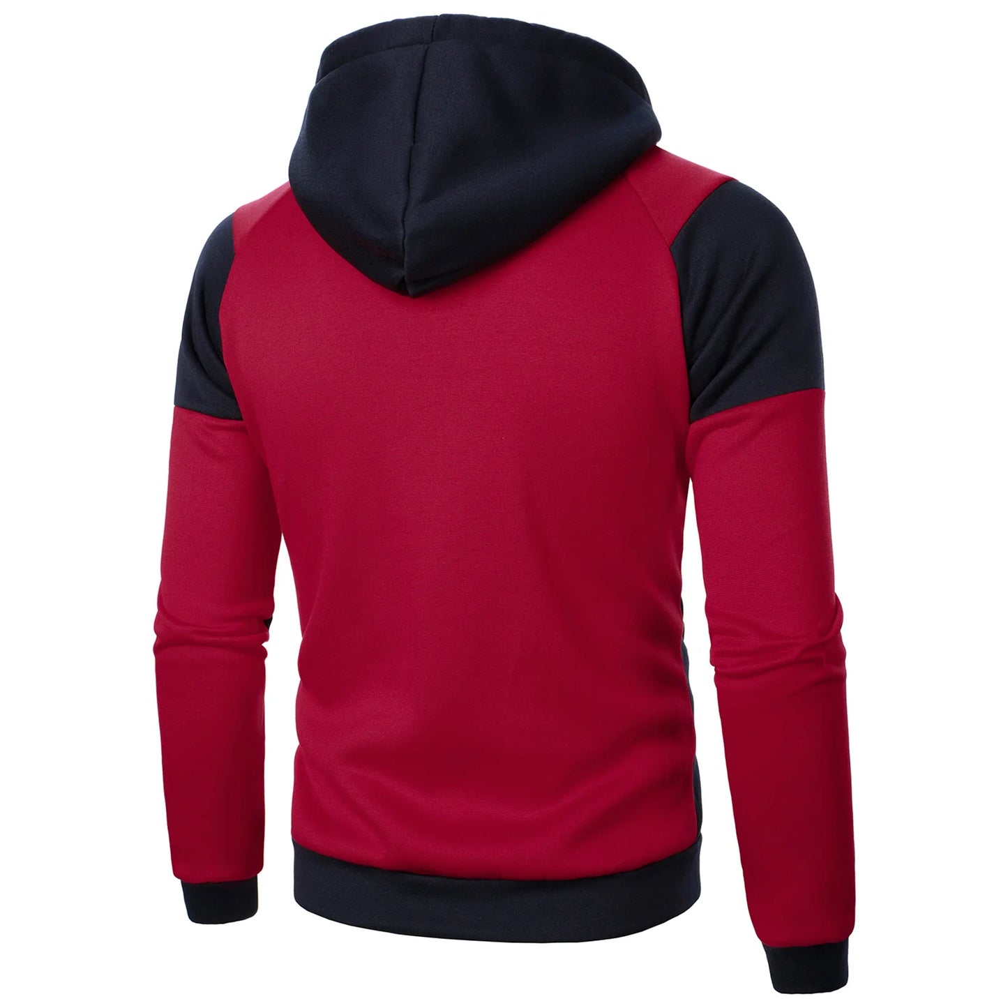 Autumn and winter sports spliced top casual long sleeve hooded sports men’s style