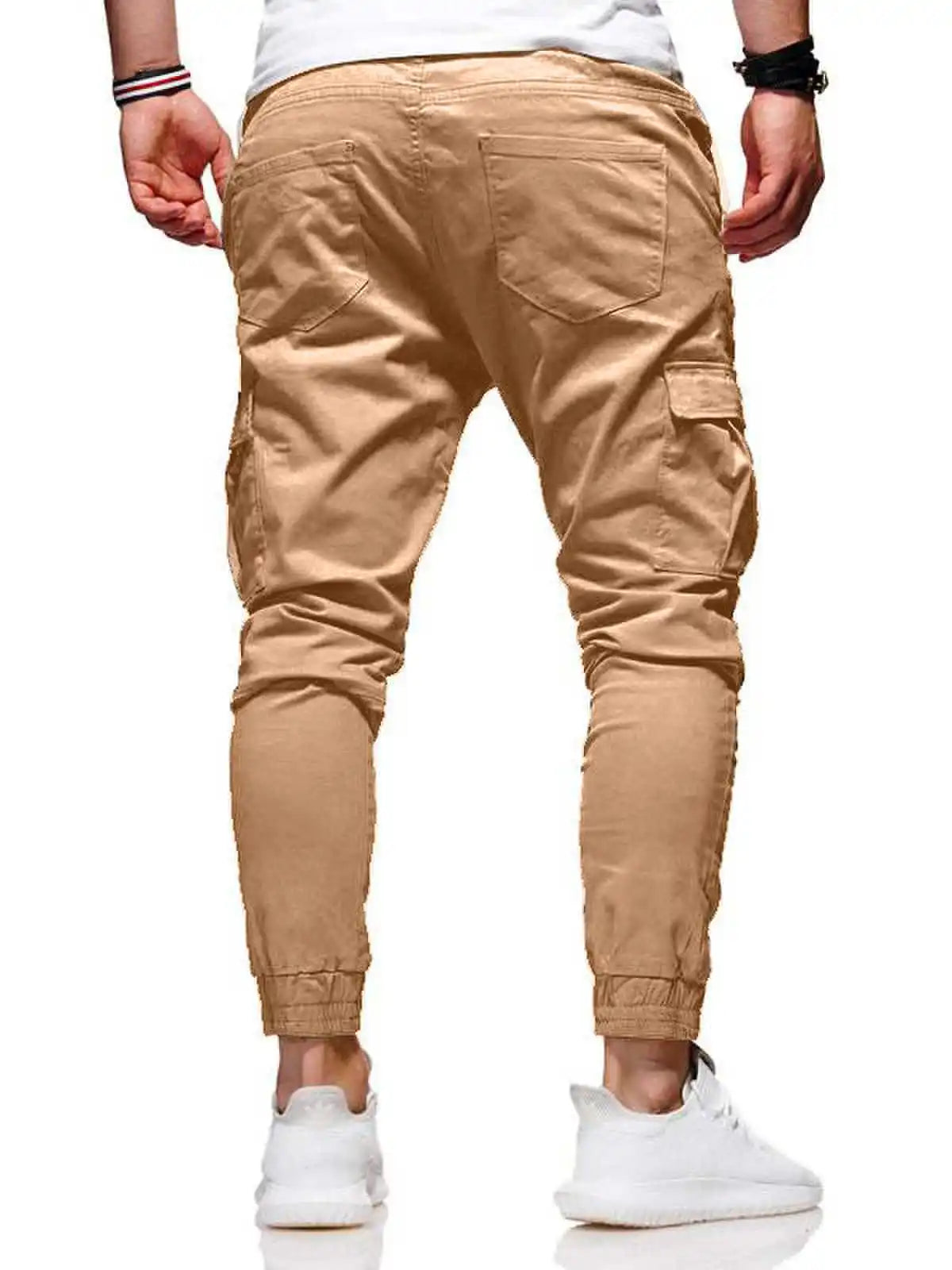 Autumn and winter three-dimensional patch bag small foot pants tie rope elastic sports saggy pants long casual pants