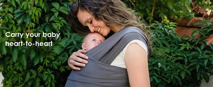 Baby Wrap Carrier Stretchy Ergonomic Baby Carrier Sling for Newborn Infants Hands-Free Lightweight Baby Wrap 7-35 lbs