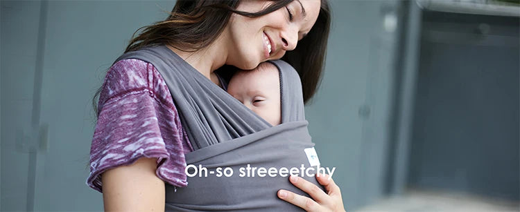 Baby Wrap Carrier Stretchy Ergonomic Baby Carrier Sling for Newborn Infants Hands-Free Lightweight Baby Wrap 7-35 lbs