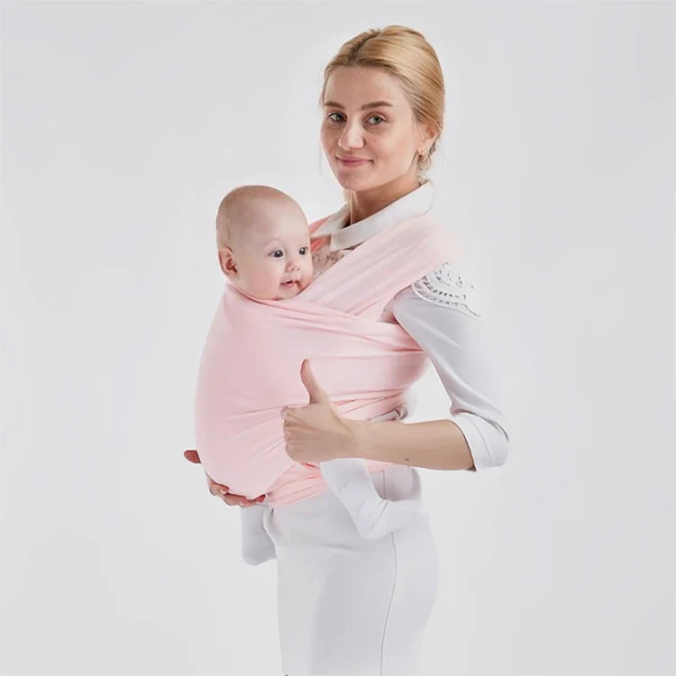 Baby Wrap Carrier Stretchy Ergonomic Baby Carrier Sling for Newborn Infants Hands-Free Lightweight Baby Wrap 7-35 lbs