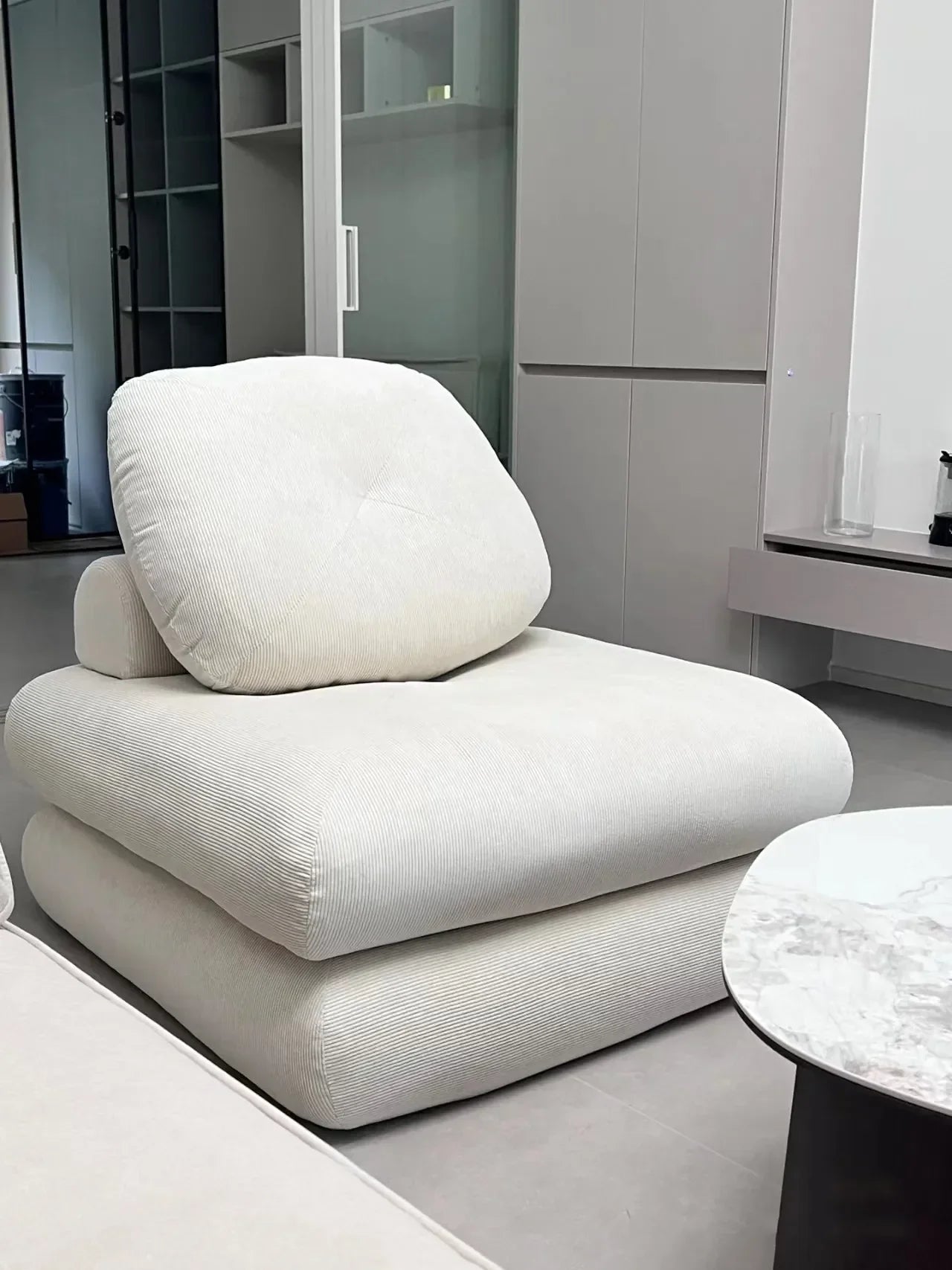 Beanbag Sofa Tofu Block Sofa Single Sofa Recliner for Living Room Removable and Washable Fabric Sofa