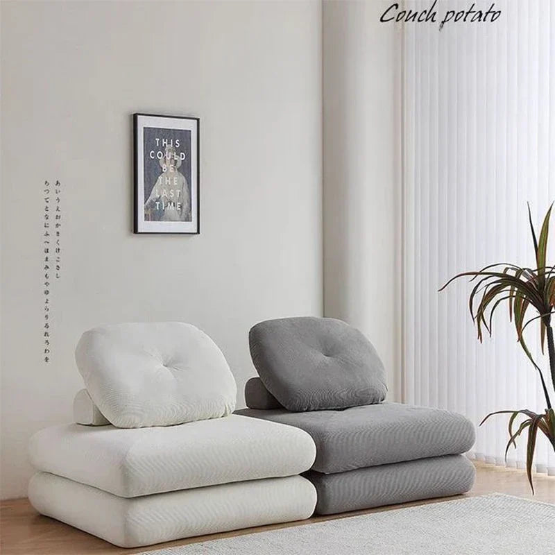 Beanbag Sofa Tofu Block Sofa Single Sofa Recliner for Living Room Removable and Washable Fabric Sofa