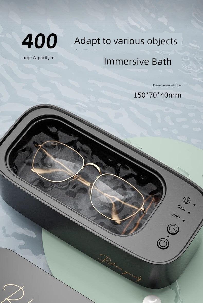 Blue Light Ultrasonic Cleaning Machine For Home Glasses Washing Jewelry Contact Lens Case Tooth Socket Automatic