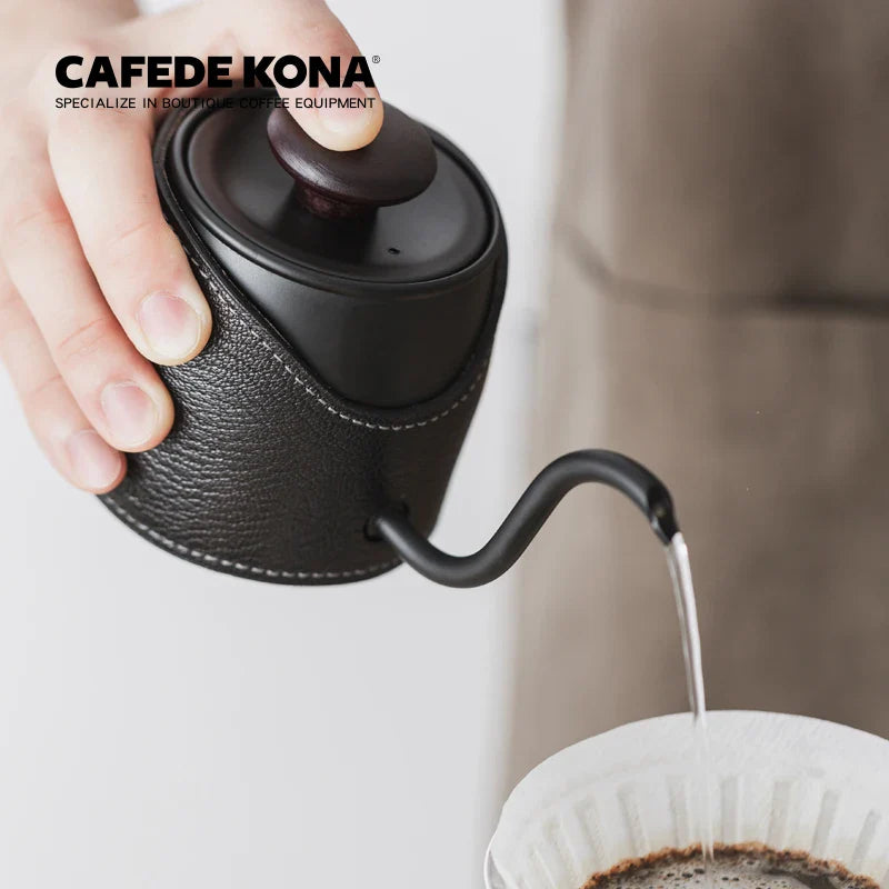 CAFEDE KONA Handleless small Drip Kettle Pour Over Kettle Coffee Pot 360ml Enables You To Brew More Flexibly And Easily