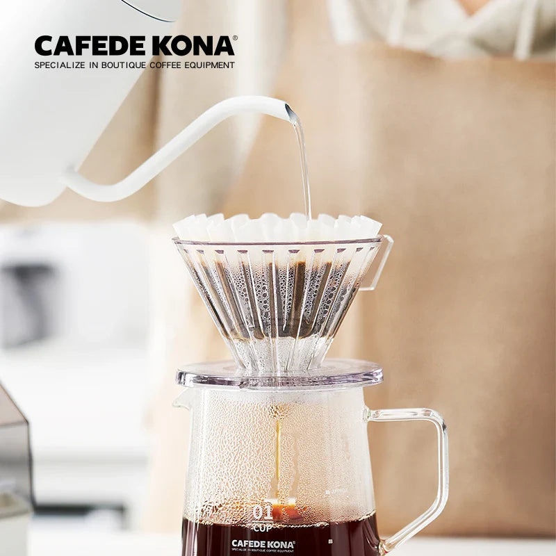 CAFEDEKONA Coffee Dripper Transformer Brewing Optimizer Make Wave Paper Filter Compatible With Conical Filter Extended