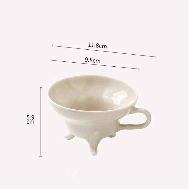 Ceramic Coffee Mug Tall Water Cup Exquisite English Afternoon Camellia Tea Latte Art Coffee Cup Home Breakfast Milk Mug