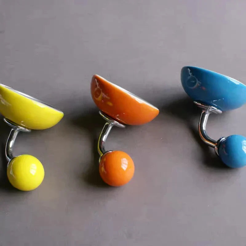 Ceramic Hooks for hanging bags keys coat Bathroom Hallway Wall Mounted Hangers for Children Clothes Robe Hook