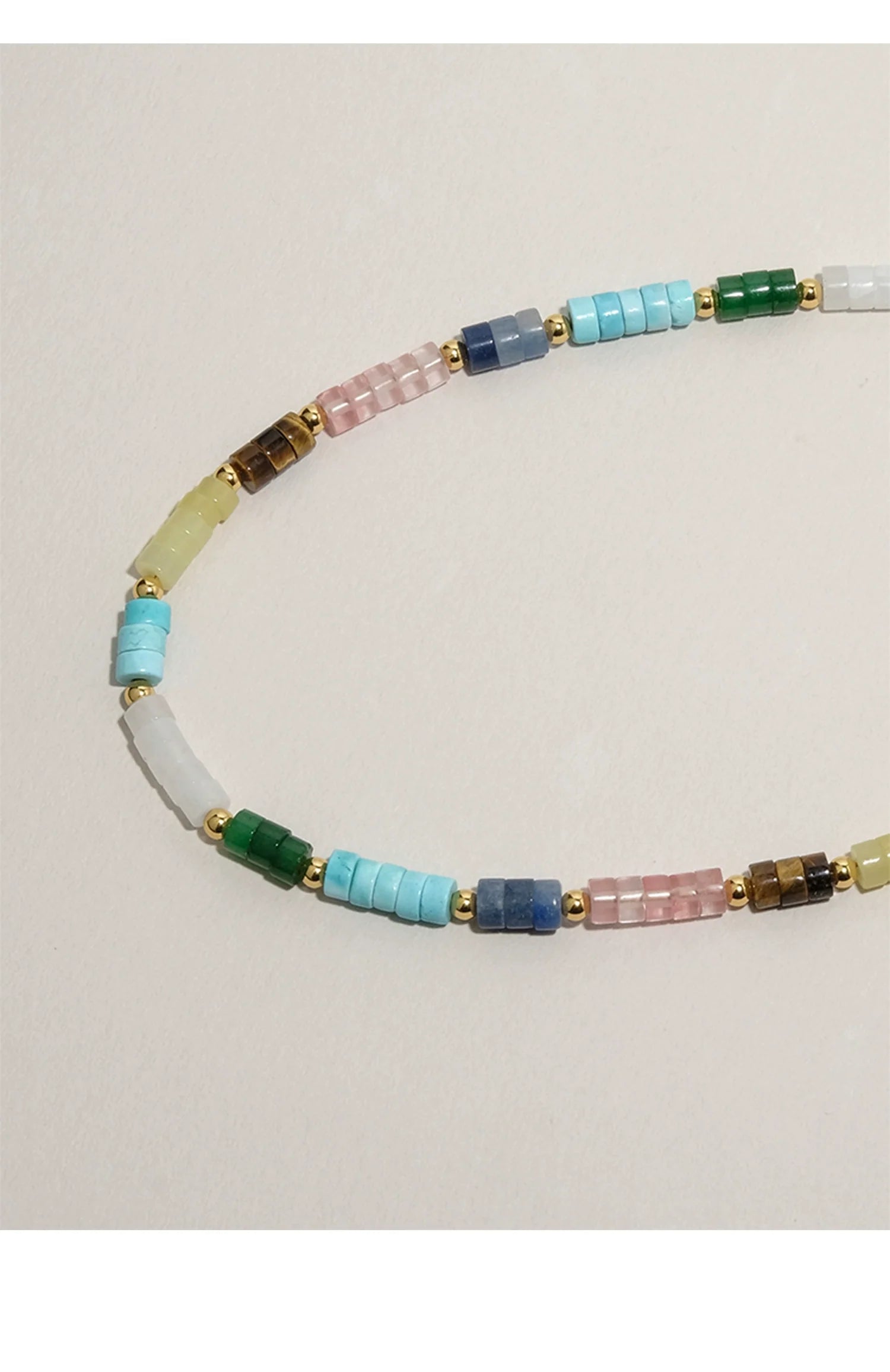 Cnhnon Handmade Beaded Trendy Necklace Natural Stone