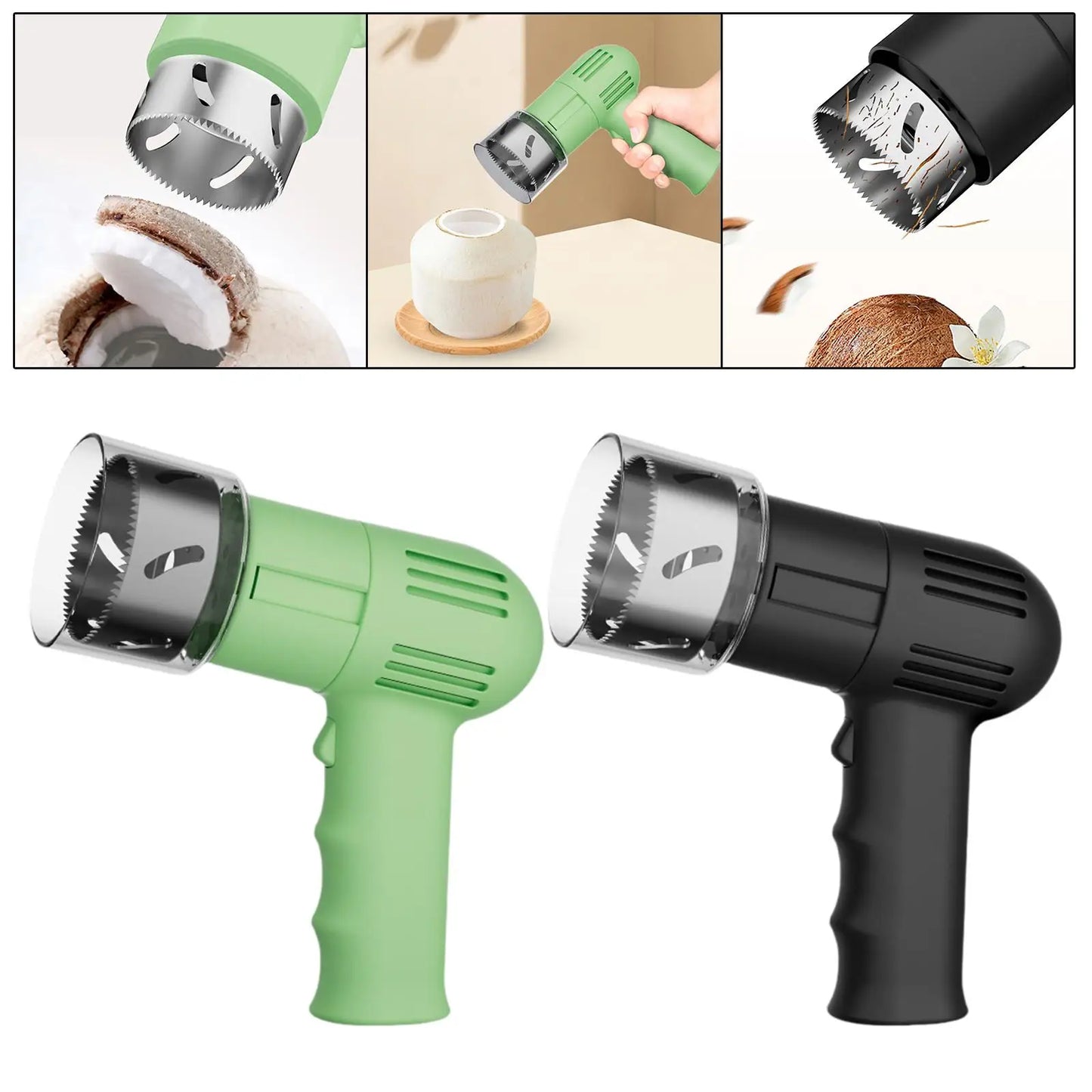 Coconut Opener Tool Set Nonslip Handle Convenient Coconut Shell Breaker Machine Kitchen Coconut Drill Coconut Opening