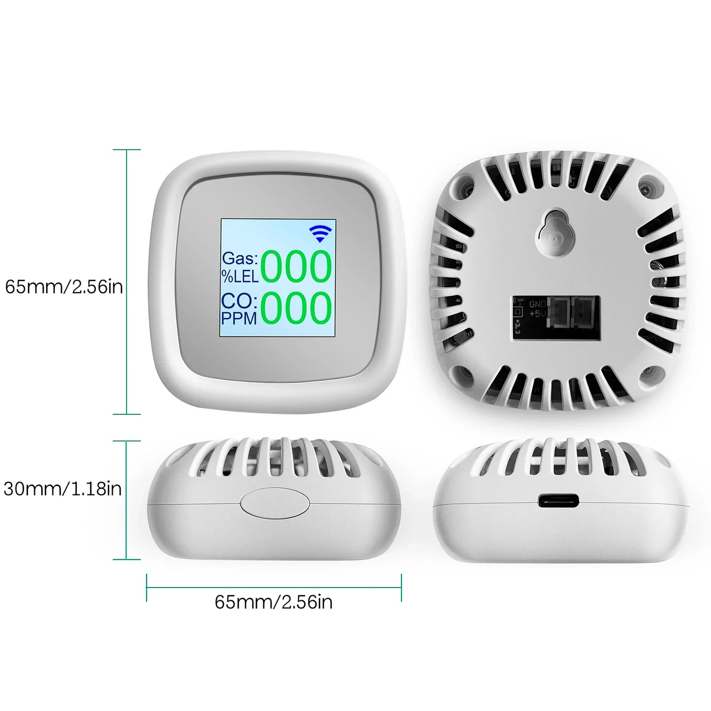 Combustible Gas Detector Alarm Digital Combustible Gas Detection Instrument Gas Leak Tester Intelligent Air Quality