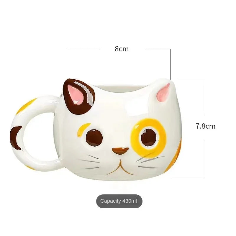 Creative Cat Shaped Mug Cups of Coffee Cup to Go Personalized Gifts Cute and Different Cups Ceramics & Pottery Original