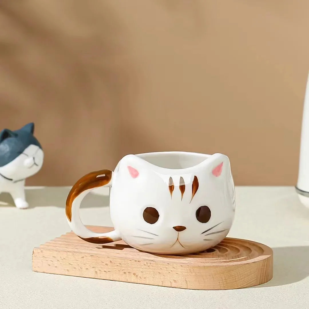 Creative Cat Shaped Mug Cups of Coffee Cup to Go Personalized Gifts Cute and Different Cups Ceramics & Pottery Original