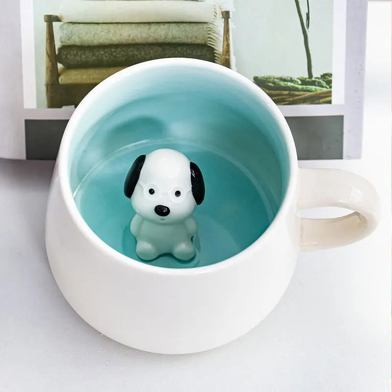 Creative Cute 3D Animals Shape Ceramic Mug Milk Coffee Cup With Handle For Gift Home Kitchen Drinkware Muti-Shape Mugs