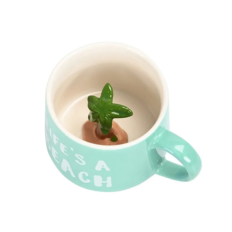 Creative Cute 3D Animals Shape Ceramic Mug Milk Coffee Cup with Handle for Gift Home Kitchen Drinkware Multishape Mugs