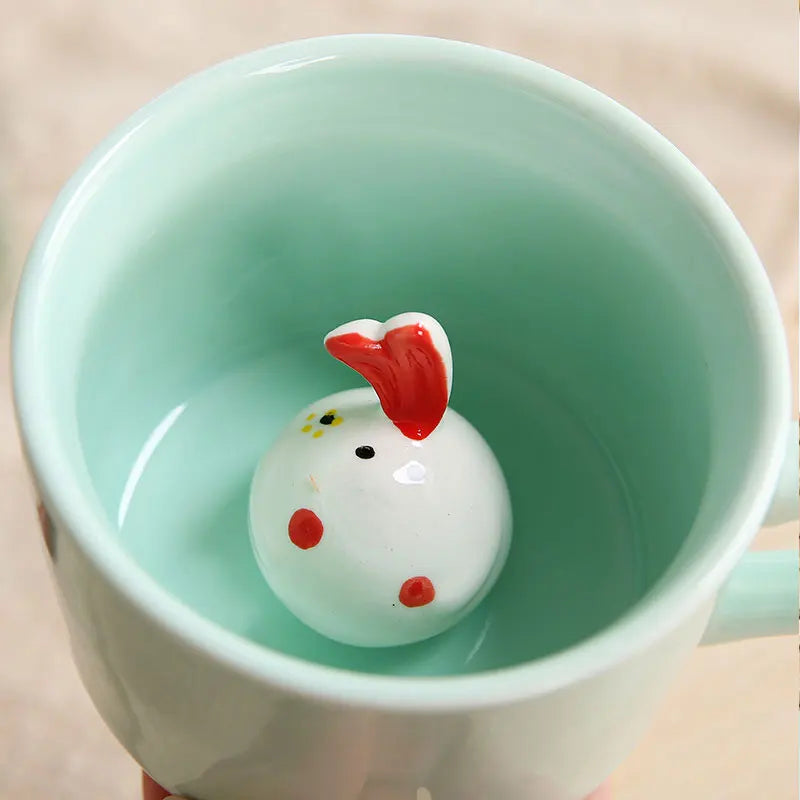 Creative Cute 3D Animals Shape Ceramic Mug Milk Coffee Cup With Handle For Gift Home Kitchen Drinkware Muti-Shape Mugs