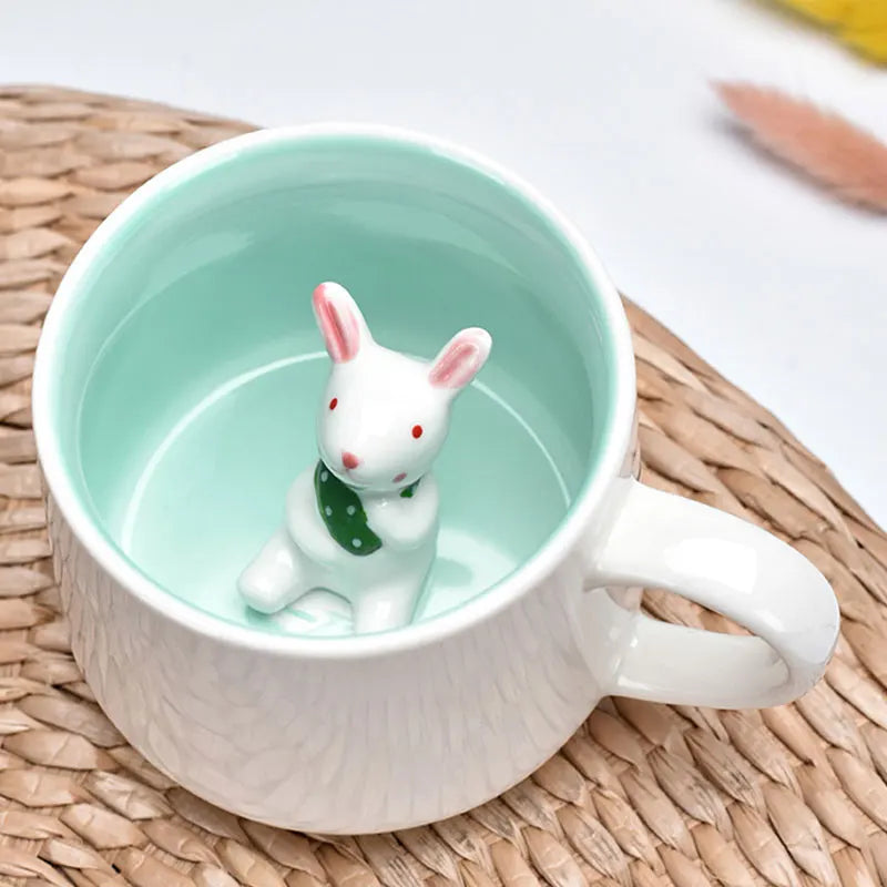 Creative Cute 3D Animals Shape Ceramic Mug Milk Coffee Cup With Handle For Gift Home Kitchen Drinkware Muti-Shape Mugs