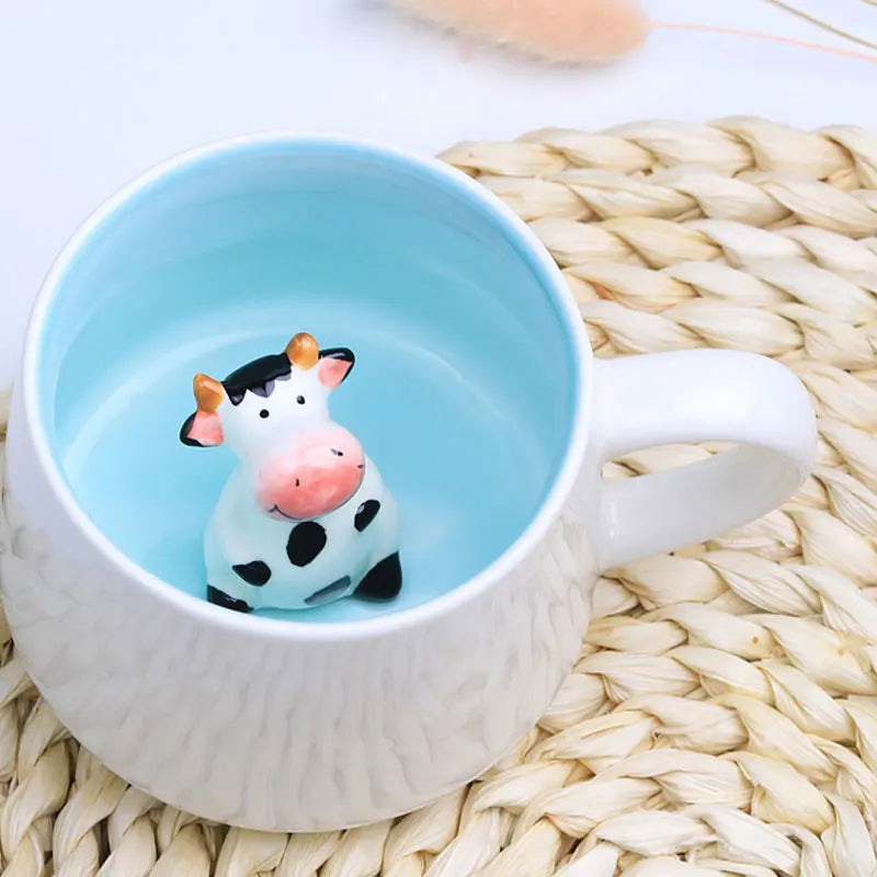 Creative Cute 3D Animals Shape Ceramic Mug Milk Coffee Cup With Handle For Gift Home Kitchen Drinkware Muti-Shape Mugs