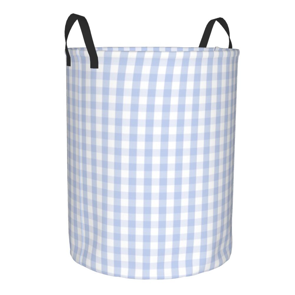 Custom Black And White Checkered Laundry Basket Collapsible Large Clothing Storage Bin Geometric Checkerboard Baby