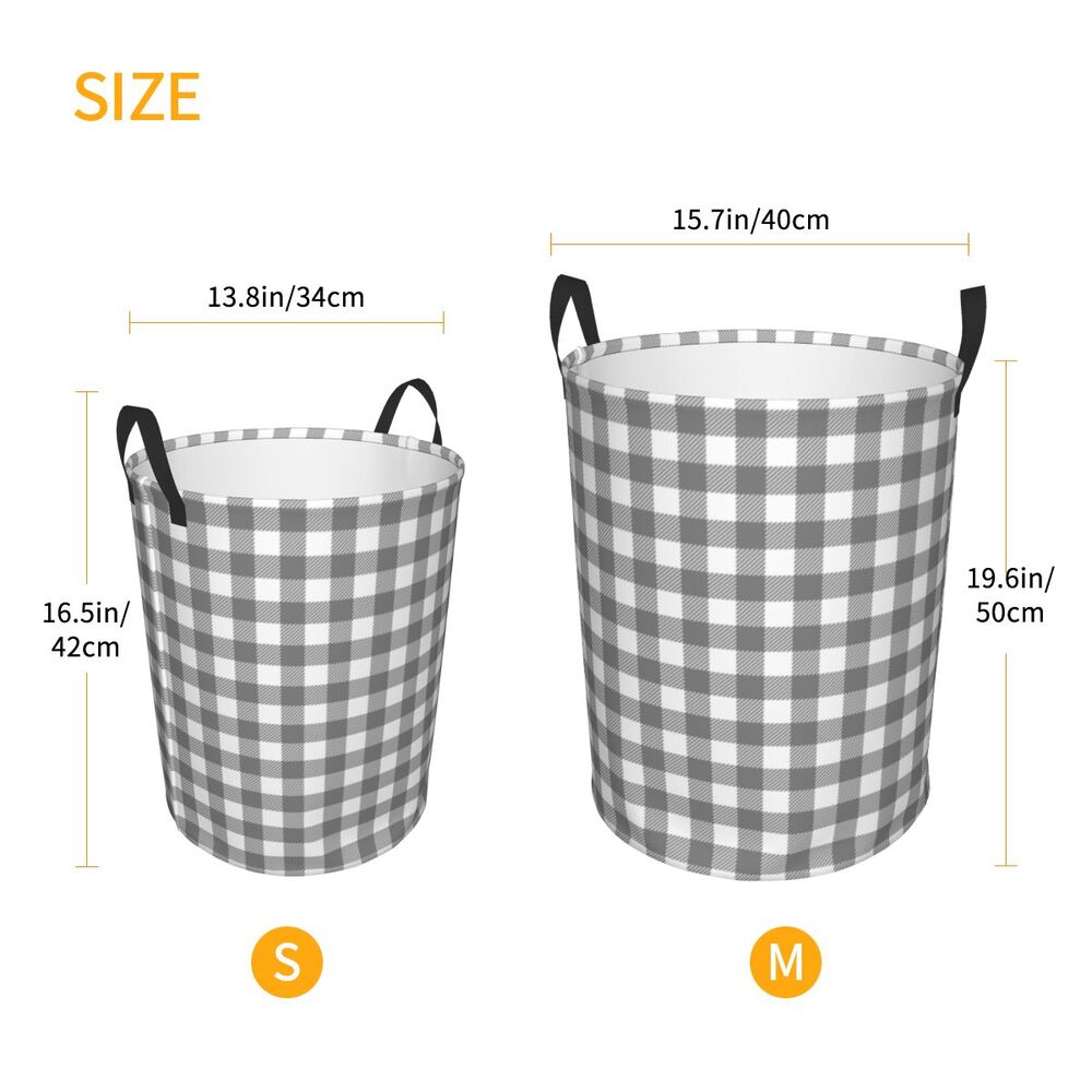 Custom Black And White Checkered Laundry Basket Collapsible Large Clothing Storage Bin Geometric Checkerboard Baby