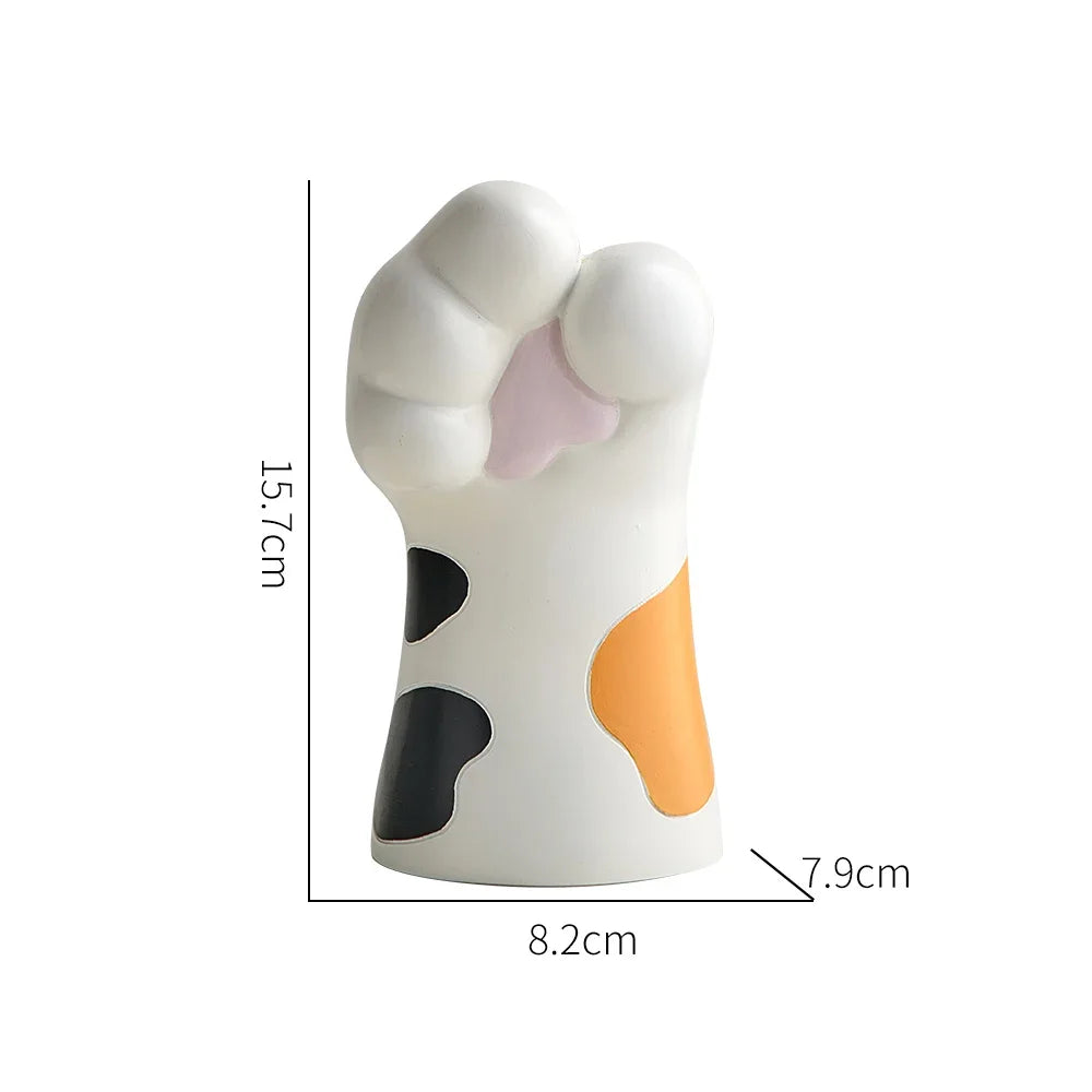 Cute Cat Claw Design Vase Aesthetic Room Decoration Home Flower Pot Modern Table Decorative Vases Creative Bookshelf