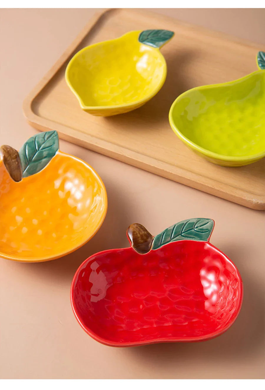 Cute fruit plate household underglaze small condiment dish ceramic soy sauce vinegar hot pot barbecue dipping snack