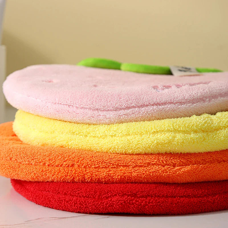 Cute Fruit Shape Hand Towel Bathroom Hanging Towels Soft Absorbent Child Kids Bathing Towels Kitchen Cleaning Cloth