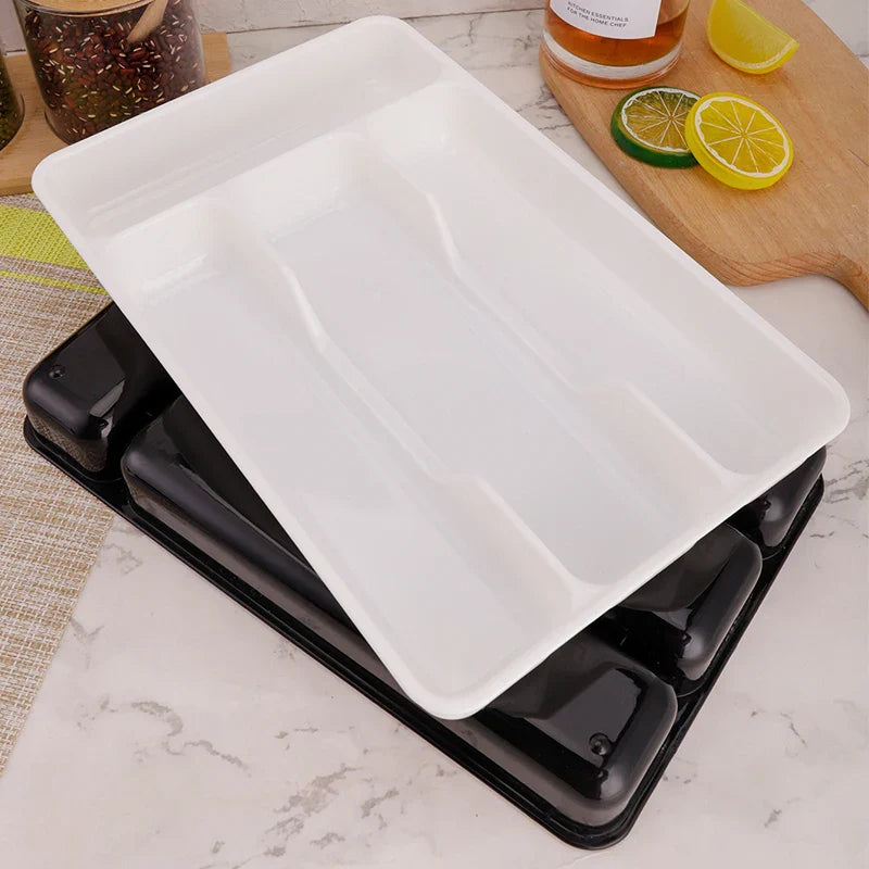 Cutlery Organizer Box Tableware Drawer Organizer Separation Storage Box Eco-Friendly PP Kitchen Spoon Knife Cutlery