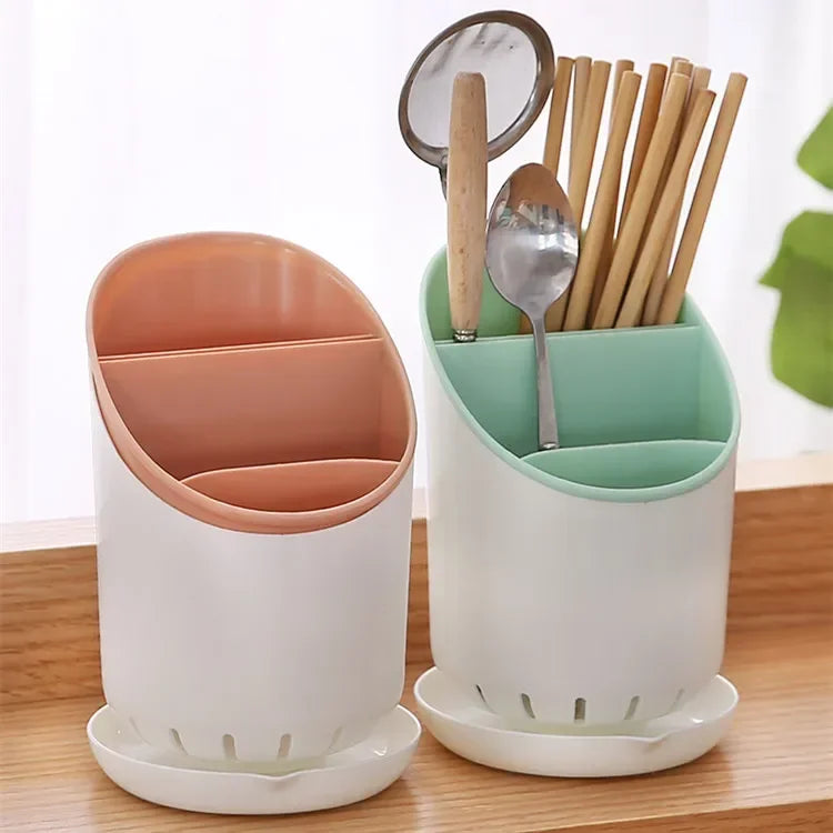 Cutlery Storage Holder Cutlery Drainer Container Drying Rack Non Slip Tableware Knife Spoon Fork Storage Box Kitchen