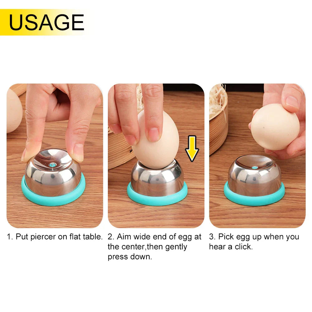 Egg Piercer for Boiled Eggs Hole Puncher Prickers Separator Stainless Steel Needle Egg Separator Piercing Tool Kitchen