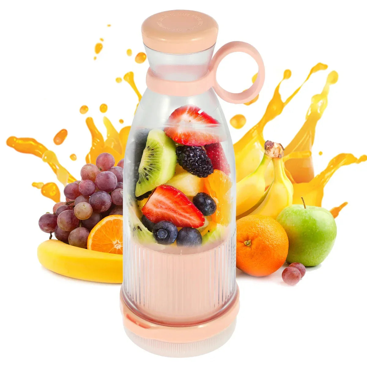 Electric Juice Blender Portable Fruit Juicer USB Rechargeable Smoothie Mini Bottle Travel Multifunctionl Kitchen Home