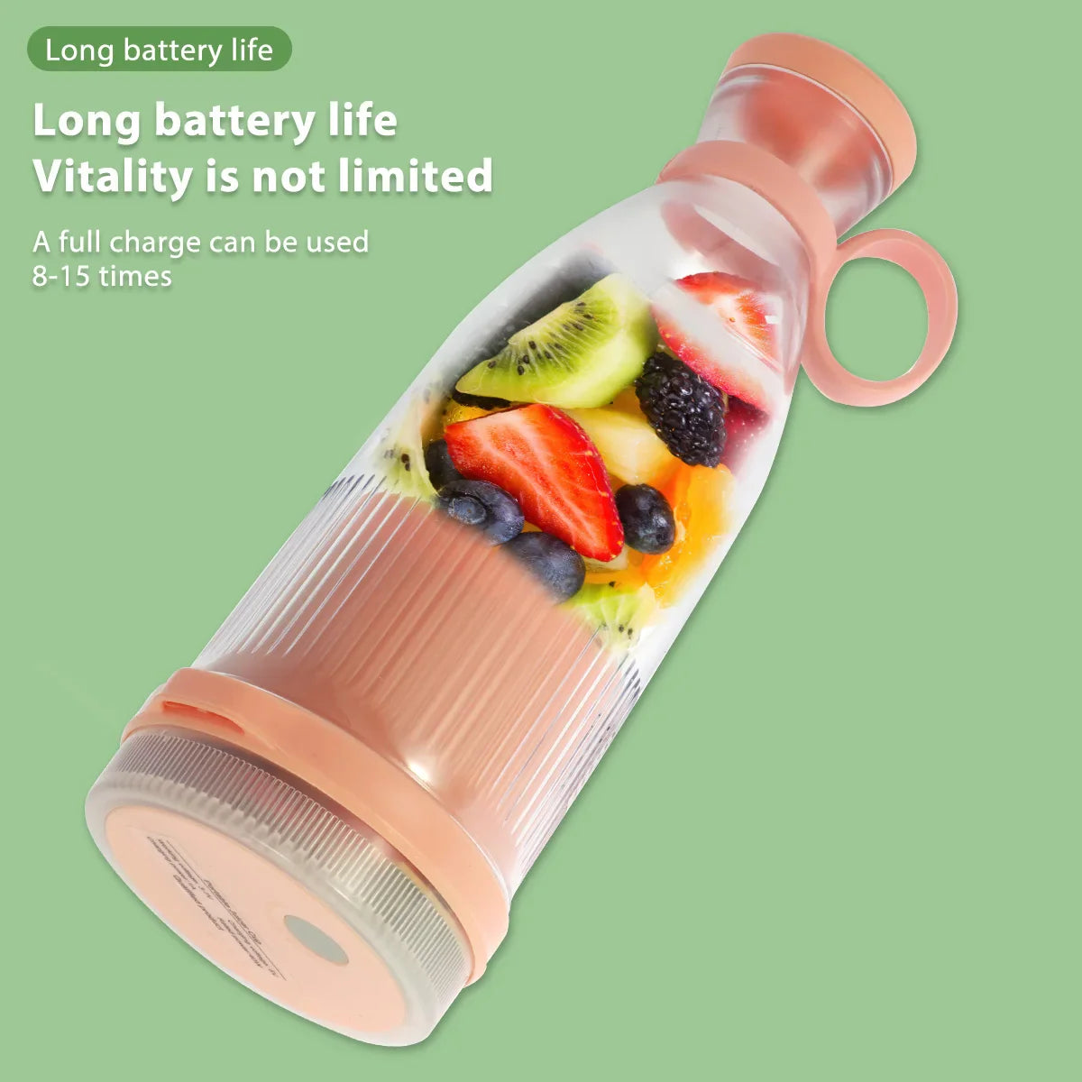 Electric Juice Blender Portable Fruit Juicer USB Rechargeable Smoothie Mini Bottle Travel Multifunctionl Kitchen Home