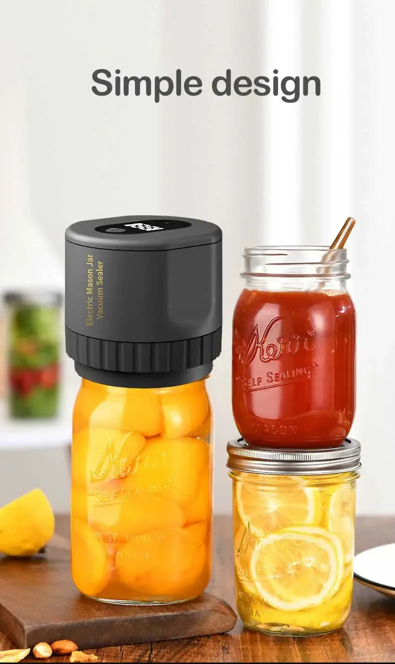 Electric Mason Jar Vacuum Sealer Kit Cordless for Mason Jars Wide Mouth Fermentation with Mason