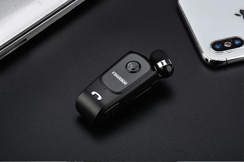 Fineblue F920 Wireless Retractable Portable Bluetooth Headset Headphone Remind Vibration Wear Clip Sports Collar Clip