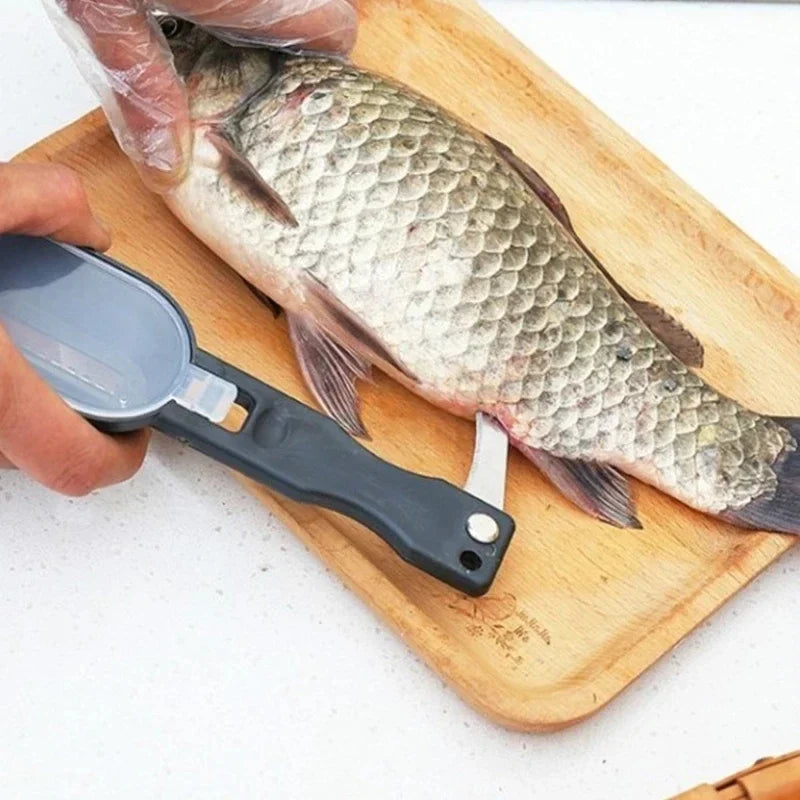 Fish Scale Scraper Fishing Scale Brush Graters Fast Remove Fish Peeler Scalers Cleaning Brush Seafood Tool Kitchen